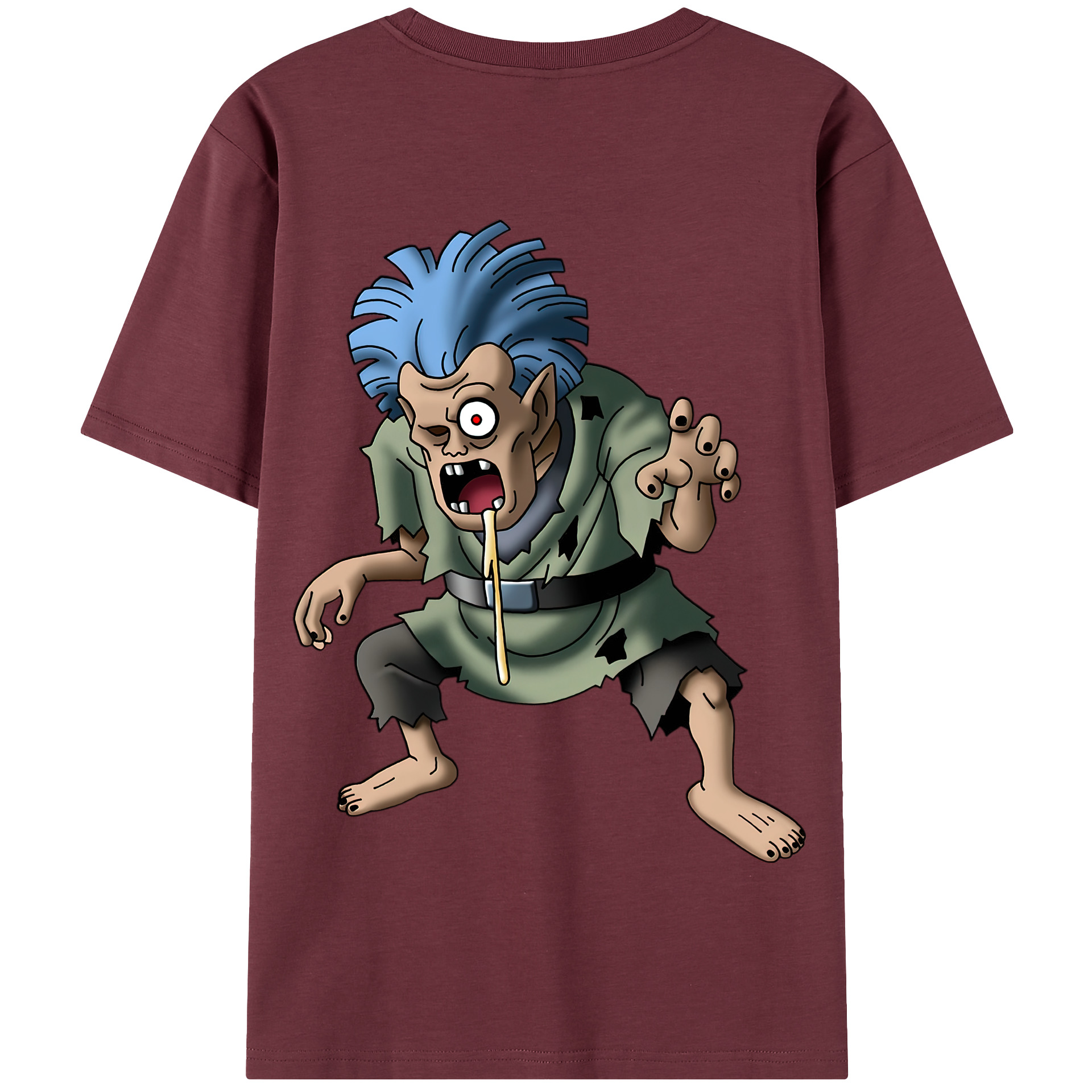 （画像用） ドラゴンクエスト Doragon Kuesuto Dragon Quest 綿100％半袖Tシャツ（背面プリント）
